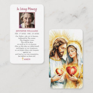 Jesus and Mary Sacred Heart Catholic Prayer Cards