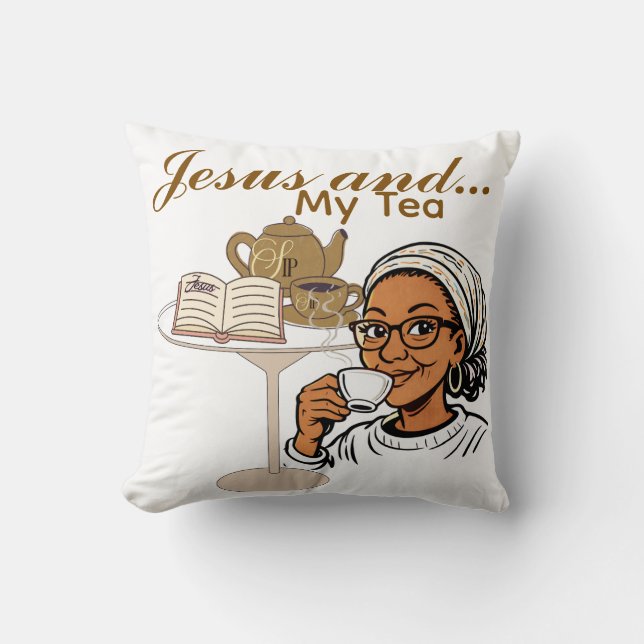 Jesus and My Tea Cushion (Front)