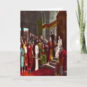 Jesus and Pilate Greeting card
