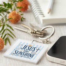 Jesus and Sunshine Keychain