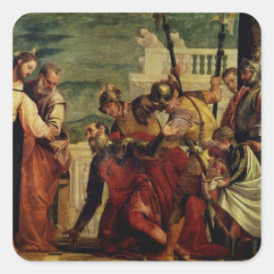 Jesus and the Centurion Square Sticker