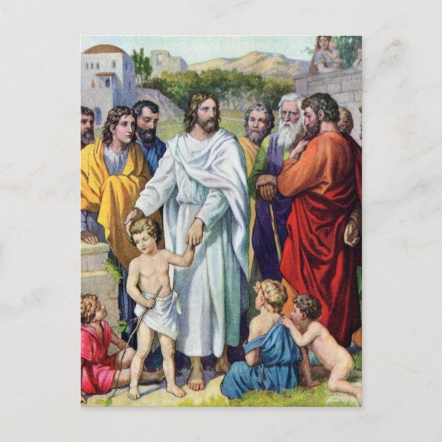 Jesus And The Children Postcard (Front)