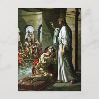 Jesus And The Man At The Pool Postcard