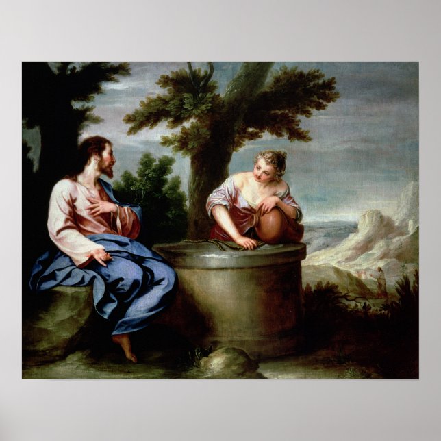 Jesus and the Samaritan Woman Poster (Front)