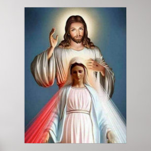 Jesus and Virgin Mary Poster Paper