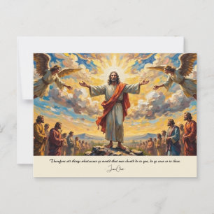 Jesus Angels And A Crowd  Postcard