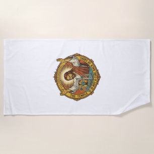 Jesus Angry Bicep Curls Squat Rack Gym Annoyance H Beach Towel