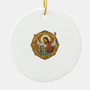 Jesus Angry Bicep Curls Squat Rack Gym Annoyance H Ceramic Ornament