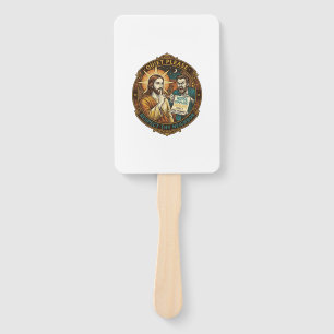 Jesus Angry Neighbour Noise Complaint Loud Party C Hand Fan