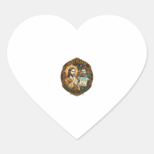 Jesus Angry Neighbour Noise Complaint Loud Party C Heart Sticker