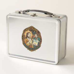 Jesus Angry Neighbour Noise Complaint Loud Party C Metal Lunch Box