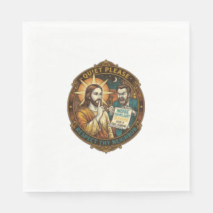 Jesus Angry Neighbour Noise Complaint Loud Party C Napkin