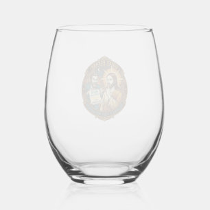 Jesus Angry Neighbour Noise Complaint Loud Party C Stemless Wine Glass