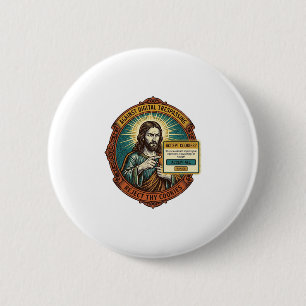 Jesus Annoying Accept Cookies Pop Up Internet Brow 6 Cm Round Badge