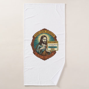 Jesus Annoying Accept Cookies Pop Up Internet Brow Bath Towel