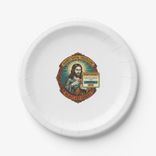 Jesus Annoying Accept Cookies Pop Up Internet Brow Paper Plate