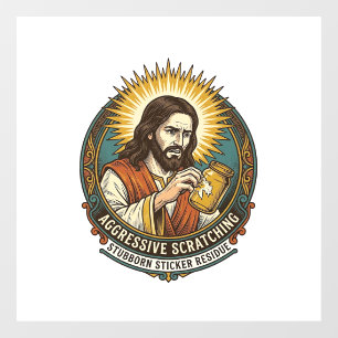 Jesus Annoying Peeling Sticker Paper Residue Shop 