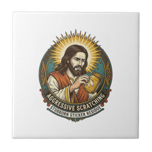 Jesus Annoying Peeling Sticker Paper Residue Shop  Ceramic Tile