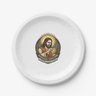 Jesus Annoying Peeling Sticker Paper Residue Shop Plate