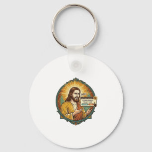 Jesus Annoying Software Update Pop Up Office Humor Key Ring