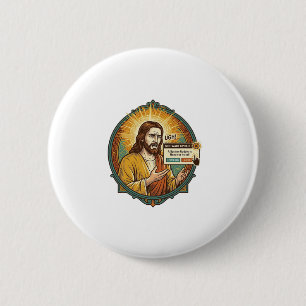 Jesus Annoying Software Update Pop Up Office Humou 6 Cm Round Badge