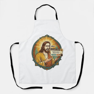 Jesus Annoying Software Update Pop Up Office Humou Apron