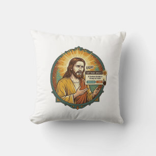 Jesus Annoying Software Update Pop Up Office Humou Cushion