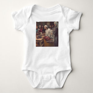 Jesus anointed in Bethany Baby Bodysuit