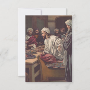 Jesus Anointed in Bethany Catholic Devotional Holy Thank You Card