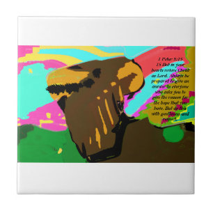 Jesus answer ceramic tile