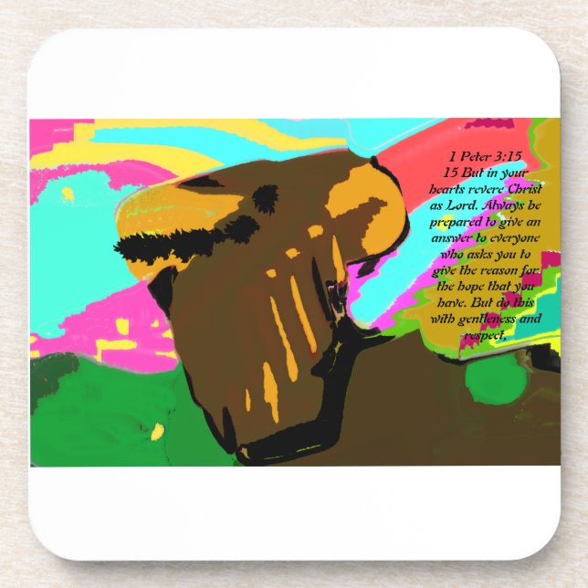 Jesus answer  coaster (Front)