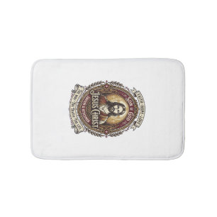 Jesus Antiques Heirloom Graphic Tee Christian Art_ Bath Mat