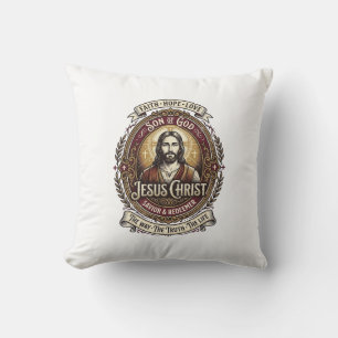 Jesus Antiques Heirloom Graphic Tee Christian Art_ Cushion
