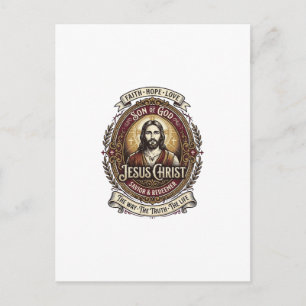 Jesus Antiques Heirloom Graphic Tee Christian Art_ Postcard