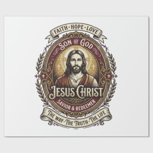Jesus Antiques Heirloom Graphic Tee Christian Art_ Wrapping Paper