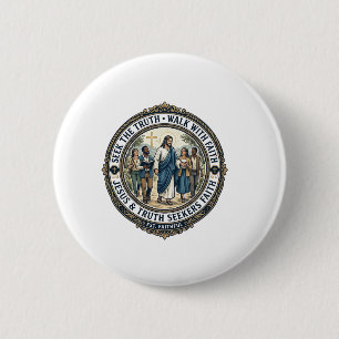 Jesus Apologetics Theology Nerd Shirt Faith Based 6 Cm Round Badge