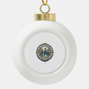Jesus Apologetics Theology Nerd Shirt Faith Based Ceramic Ball Christmas Ornament