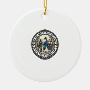 Jesus Apologetics Theology Nerd Shirt Faith Based Ceramic Ornament