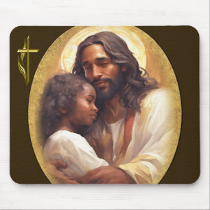 Jesus art mouse pad