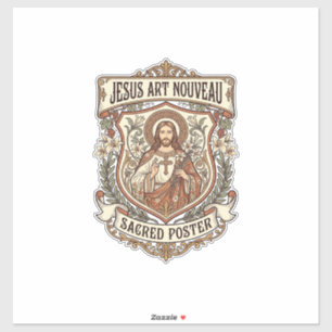 Jesus Art Nouveau Sacred Poster Jesus Art Nouveau