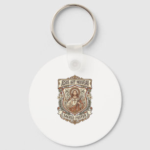 Jesus Art Nouveau Sacred Poster Jesus Art Nouveau Key Ring