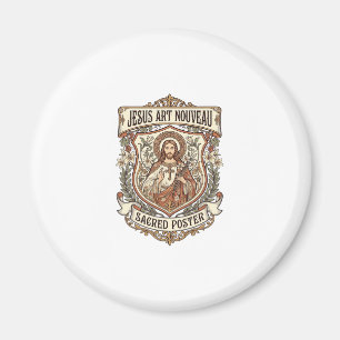 Jesus Art Nouveau Sacred Poster Jesus Art Nouveau Magnet