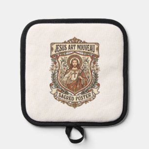 Jesus Art Nouveau Sacred Poster Jesus Art Nouveau Pot Holder