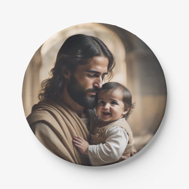Jesus art paper plate (Front)