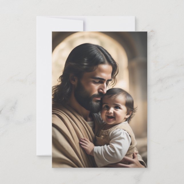 Jesus art RSVP card (Front)