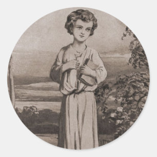 Jesus As A Boy Classic Round Sticker