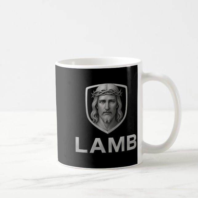 Jesus As The Lamb Iconic Christian Image  Coffee Mug (Right)