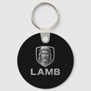 Jesus As The Lamb Iconic Christian Image  Key Ring