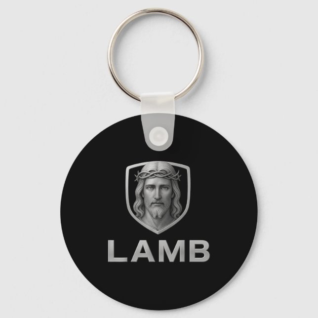 Jesus As The Lamb Iconic Christian Image  Key Ring (Front)
