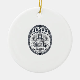 Jesus ASL Deaf Community Inclusion Shirt Christian Ceramic Ornament